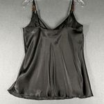 Nicole Miller Top Womens Large Black Cowl Neck Beaded Strap Tank Made USA Chic Photo 7