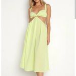 For Love & Lemons  Maureen Gingham Cut Out Bows Lime Green Lolita Cutout Dress Photo 1