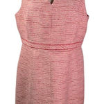 White House | Black Market Pink Tweed Sleeveless Dress Size 14 Career Photo 0