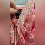 Wild Fable  Pink Floral Maxi Dress Lace Trim  
Satin Slip Evening Party Dress Large Photo 2