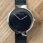 Bering Unisex Luxury Watch Blue Mesh Stainless Adjustable Bracelet Blue Dial NIB Photo 6