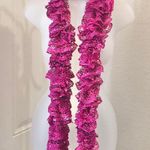 Pink funky ruffle sequin glimmer glam long scarf #fairycore #cottagecore #y2k #boho Photo 0