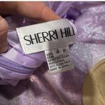 Sherri Hill 55312 One Shoulder Glitter Cape Gown in Lilac Size 4 NWOT Photo 6