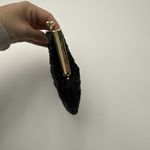 Vintage Joan Bari Black Beaded Clutch Shell Gold Evening Pouch Bag Photo 3