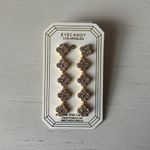 Eye Candy NWT LA brass CZ gold tone clover drop earrings Photo 2