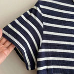 Sea New York Striped Navy Blue and White Crewneck Shirt Ruffle Back, Small Photo 9