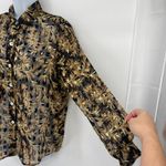 Vtg Y2K Richard Kristall Sheer Button Top Sz M Festival Fairy Grunge Whimsigoth Black Size M Photo 4