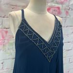 Hale Bob  Women's Spaghetti Beaded Breezy Flowy Sundress In Blue Size M Photo 1