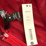 AQUA New Women’s Sz S Resort Maxi Dress In Wine Stripe Sleeveless Wrap V Neck Photo 9