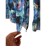 Mini Dress Sheer Bodycon Womens Size Medium Blue Floral Cocktail Lingerie NWT Photo 3