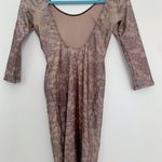 American Apparel Bodycon Nude Floral Dress Photo 4