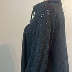 cupio  Short Sleeve Sweater Black See Through Open & Loose Knit SMALL NWT #104 Photo 6