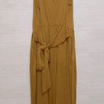 Eloquii  NWT Women's Plus Size 16 Camel Tan Sleeveless Tie Back Wide Leg Jumpsuit Photo 8
