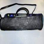 Vintage Clever Carriage Company Denim Lace And Leather Patchwork Tote Bag Blue Photo 6