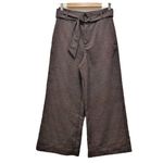 Free People  Belted High Waist Wide Leg Pants Brown Tweed Trouser Women’s Size 2 Photo 10