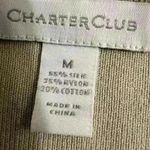 Charter Club  Tank Top Sleeveless Blouse Beige Medium Silk Nylon Cotton Blend Photo 3