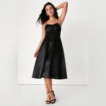 Lulus NWT  Something to Celebrate Satin A-Line Midi Dress Photo 0