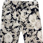 7 For All Mankind 7FAM Navy Blue Floral print Cotton Blend Skinny Denim Jeans Womens size 25 Photo 8