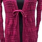 Matilda Jane  Size Small A Stitch in Time Maroon Cardigan Duster‎ Sweater Knit Photo 1