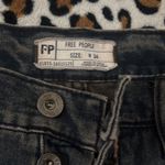 Free People  Black Distressed Jean Shorts Photo 1