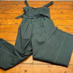 Modcloth  Dark Green Utility Jumpsuit Wide Leg Tie Waist XXS Photo 6