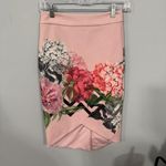 Ted Baker London Soella Palace Gardens Skirt Pale Pink w/ Flowers Floral Women's Size 0 Photo 4