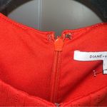 Diane Von Furstenberg  Coral Red Kadijah Mini Dress Photo 6