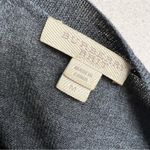 Burberry Brit Merino Wool Knit Tee Shirt with Nova Check Detail Medium Photo 2