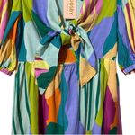 CROSBY by Mollie Burch Emilie Dress Fields Tie Front Cutout Colorful Dress NWT S Photo 5