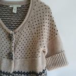American Rag  L Black Tan Crop Sweater Photo 2