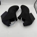 Eileen Fisher  Even Tumbled Nubuck Bootie Black Suede Block Heel Ankle size 8.5 Photo 3