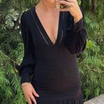 Forever 21 Classy black ruffle balloon sleeve mini dress / fits like a true small Photo 0