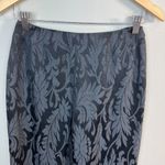 Max Mara  Pants 6 Womens Black Gray Leaf‎ Virgin Wool Silk Blend Straight Leg Photo 1