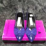Liz Claiborne Vintage Cameo Ultra Violet Leather Heels Photo 3