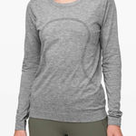 Lululemon Swiftly Relaxed Long-Sleeve Crew Neck T-Shirt Slate Gray 12 Photo 0