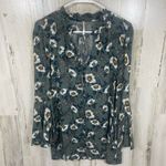 Free People  Magic Mystery Tunic Dress Size S Green Moody Floral Boho Bell Sleeve Photo 4