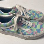 Vans  Old Skool Stacked Platform Lace Up Checked Flower Retro Sneakers Pastel Photo 4