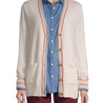 st. john's bay New  Long Sleeve Button Up Striped Cardigan Sweater Petite Small Photo 0