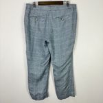 Banana Republic Avery 12P Blue Plaid Linen Blend Pants Career Quiet Luxury Photo 1