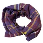 Purple plaid acrylic scarf one size excellent condition women's fall fashion Photo 0