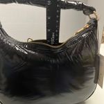 A New Day Black Puffer Hobo Bag with Detachable Crossbody Strap Shiny Soft NEW Photo 4