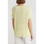 Eileen Fisher Crewneck Short Sleeve Organic Linen Tee Shirt Citrus XXS NWT Photo 1