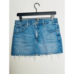 Lee Blue Medium Wash Cotton Denim Low Rise Mini Skirt Size 27 Photo 3