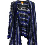 Ruby Rd . Women's Party Animal Blue Black Knitted Cardigan Photo 0