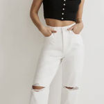 Madewell  Ribbed Bralette Tank Top Black Photo 0