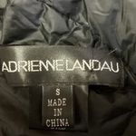 Adrienne Landau Women's Black Reversible Faux Fur Zip Up Puffer Vest Coat Size S Photo 5