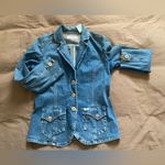 Vintage Levi Strauss Jean Jacket Denim Wash Copper Color Buttons Small Blue Photo 5