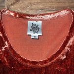 Ivy Jane  Crushed Velvet Swing Top Cross Appliqué Long Sleeve Photo 1