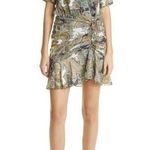Veronica Beard  Dakota Paisley Print Silk Mini Dress in Army Multi Size 8 New Photo 0