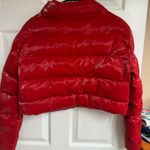 Red Puffer Jacket for Women Photo 2
